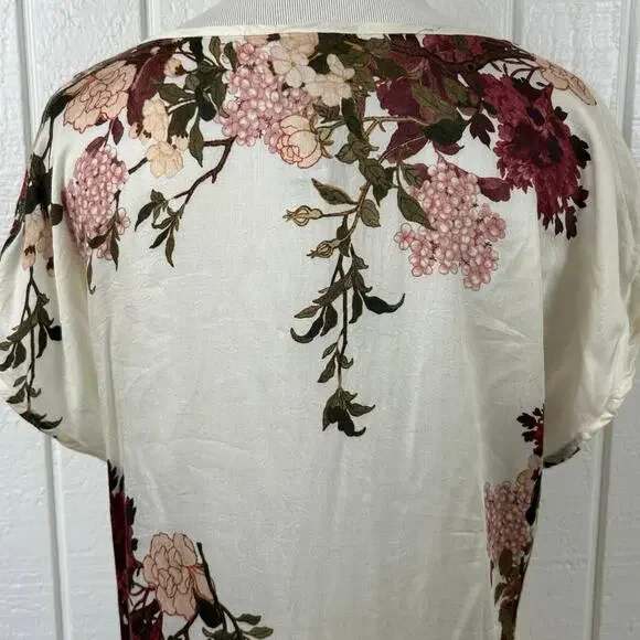 Johnny Was Embroidered Boho Tunic Dress Floral Relaxed Fit Medium